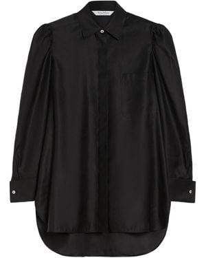 Max Mara Faraday Puff-Sleeved Shirt - Black