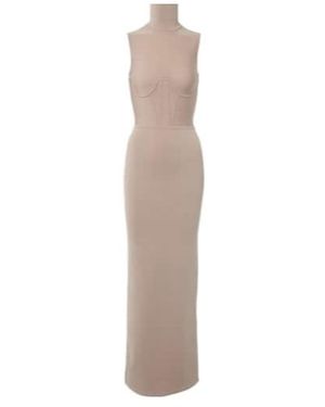 Nensi Dojaka Gwyneth Knitted Corset Maxi Dress - White