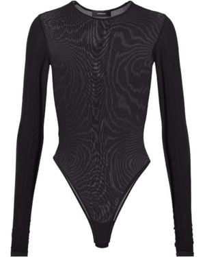Wardrobe NYC Sheer Bodysuit - Blue