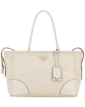 Prada Zippered Handbag - White