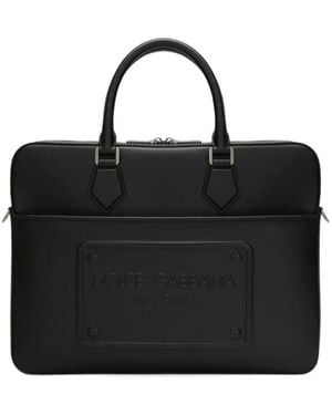 Dolce & Gabbana Milano Logo Tag Briefcase - Black
