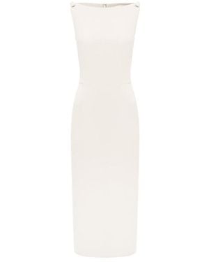 Valentino Boat-Neck Shift Dress - White