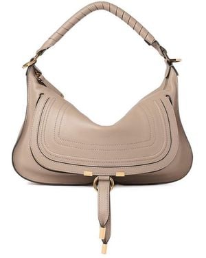 Chloé Small Marcie Shoulder Bag - Natural
