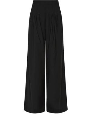 SIR. Beatrice Pleated-Detailing Wide-Leg Trousers - Black