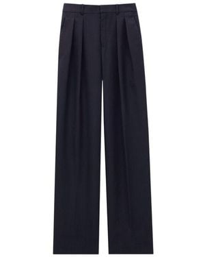 Saint Laurent Wool Casual Trousers - Grey
