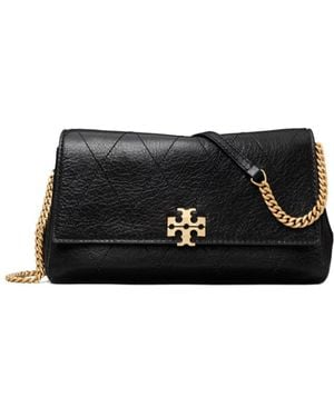 Tory Burch Charlie Quilted Chain Crossbody - Black