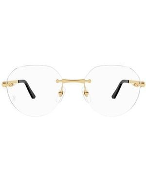 Cartier Round Frame Glasses - White