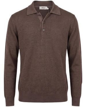 Altea Long Sleeve Polo-Neck Sweater - Brown