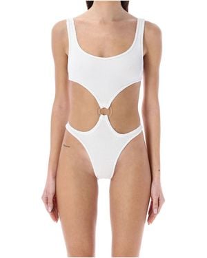 Reina Olga Augusta Cut-Out Swimsuit - White