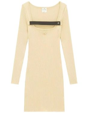 Courreges Long-Sleeved Dress - Natural