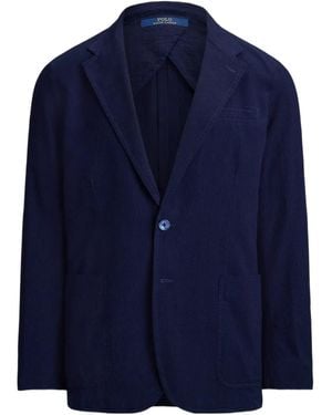 Polo Ralph Lauren Three-Button Cotton Blazer - Blue