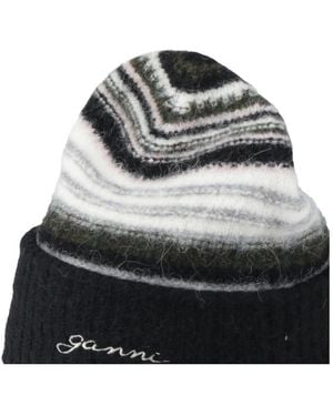 Ganni Heavy-Weight Knit Hats - Black