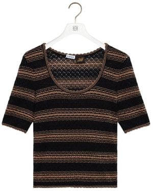Loewe Short Sleeve Jumper - Black