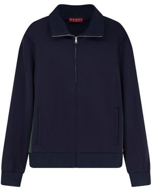 Gucci Long-Sleeved Zipped Jacket - Blue