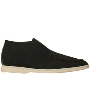 Loro Piana Open Walk Open Knit Walking And Ankle Boots - Black