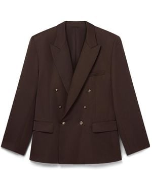 CASABLANCA Double Breasted Tailored Jacket - Brown