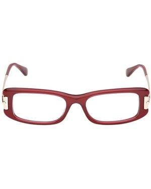 Max Mara Rectangular Frame Glasses - White