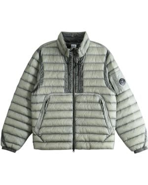 C.P. Company Quilted-Finish Lens-Detail Jacket - Green