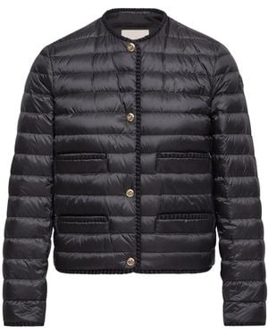 Moncler Circaete Braided Trim Short Down Jacket - Black