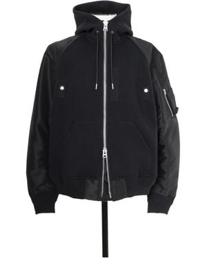 Sacai Sponge Sweat Hoodie - Black