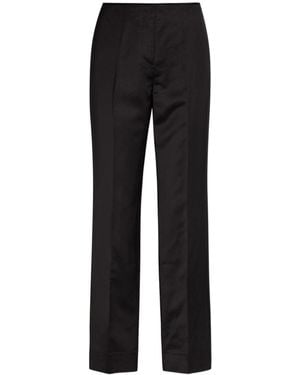 TOTEME Rawedged Straightleg Satin Pants - Black