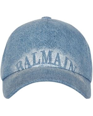Balmain Denim Cap - Blue