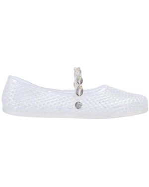 Ancient Greek Sandals Iro Shell-Strap Ballet Flats - White
