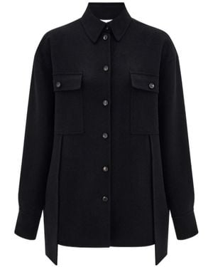 Ferragamo Mixed Cashmere Overshirt - Blue