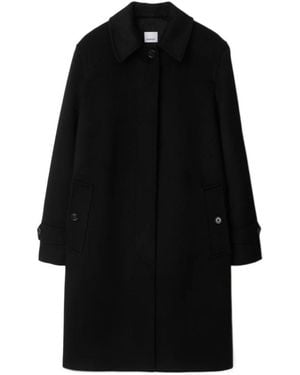 Burberry Wool And Cashmere Blended Coat - Black