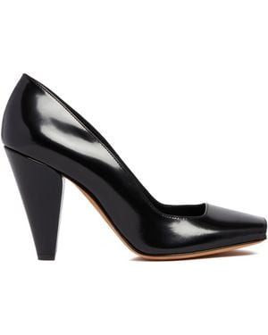KHAITE Cedar Square Toe Patent Pumps - Black