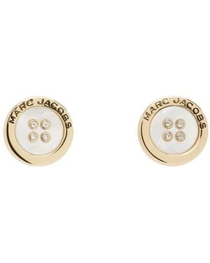 Marc Jacobs Logo Stud Earrings - Metallic