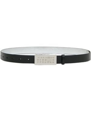 MM6 by Maison Margiela Logo Plaque Belt - White