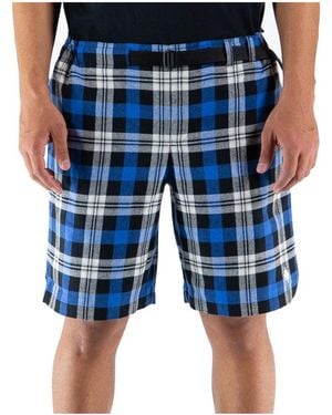 Marcelo Burlon County Of Milan Belted Checked Shorts - Blue