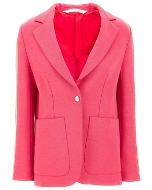 Palm Angels Stripe-Sleeved Track Blazer - Pink