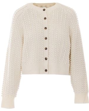 Loulou de Saison Edie Knitted Cardigan - White