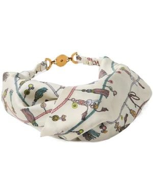 Versace Hangin Out Printed Headband - White