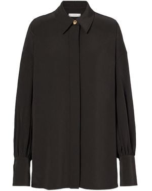 JOSEPH Camilia Satin Twill Shirt - Black