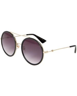 Gucci Stripe Round Pilot Sunglasses - Metallic