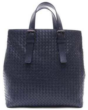 Bottega Veneta Knitted Detail Handbag - Blue