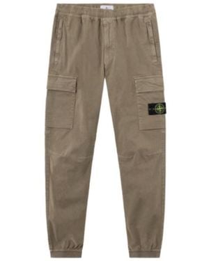 Stone Island Regular-Tapered-Fit Jogger Trousers With Elastic Waist - Grey