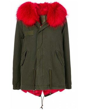MR & MRS Lapel Parker Coat - Green