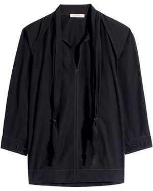 Lemaire Blouse With Scarf - Blue