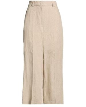 MAX&Co. Solid Color Straight-Leg Pants - Natural
