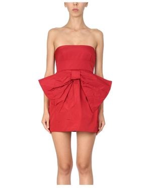 RED Valentino Macro Bow Detailed Mini Dress - Red