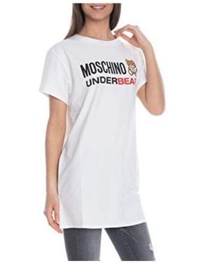 Moschino Logo Details T-Shirt Dress - White