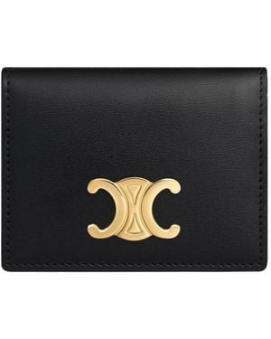 Celine Bi-Fold Card Holder Triomphe - Black