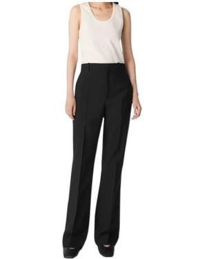 Bottega Veneta Light Wool Flared Trousers - Black