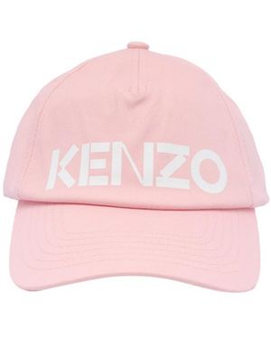 KENZO Logo Embroidered Baseball Cap - Pink