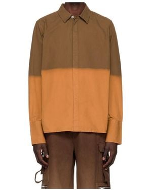 Dion Lee Sunfade Two-Tone Shirt - Brown
