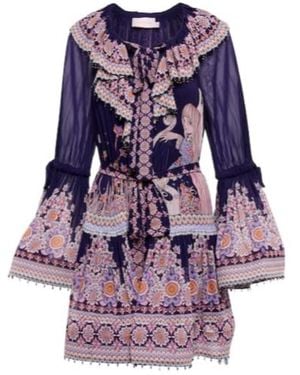 Zimmermann Celestial Virgo Printed Minidress - Purple